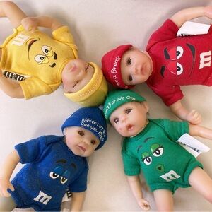 Ashton Drake M&Ms Collectible Baby Dolls Lot of 4